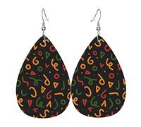 Mois de l'histoire des noirs 2023 boucles d'oreilles en Faux cuir pour femmes filles goutte goutte balancent boucle d'oreille feuille légère