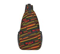 Mois de l'histoire des Noirs 2023 Sac à bandoulière randonnée Sac à Dos bandoulière Sac à Dos à bandoulière Voyage Poitrine Pack pour Hommes Femmes