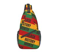 Mois de l'histoire des Noirs 2023 Sac à bandoulière randonnée Sac à Dos bandoulière Sac à Dos à bandoulière Voyage Poitrine Pack pour Hommes Femmes