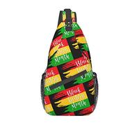 Mois de l'histoire des Noirs 2023 Sac à bandoulière randonnée Sac à Dos bandoulière Sac à Dos à bandoulière Voyage Poitrine Pack pour Hommes Femmes