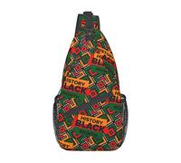 Mois de l'histoire des Noirs 2023 Sac à bandoulière randonnée Sac à Dos bandoulière Sac à Dos à bandoulière Voyage Poitrine Pack pour Hommes Femmes