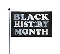 Mois De L'Histoire Des Noirs À Double Face Drapeau Avec Œillets Drapeaux Couleurs Vives Drapeau De Jardin Pour Célébrations Cour Maison 90X150Cm