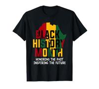 Mois de l'histoire des Noirs Africain Honorer Le passé T-Shirt Graphique avec Valeur