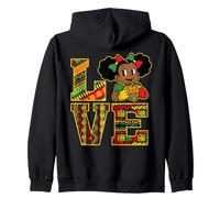 Mois de l'histoire des Noirs Amour Fille Africaine Afro Sweat à Capuche