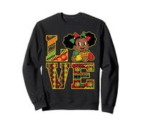 Mois de l'histoire des Noirs Amour Fille Africaine Afro Sweatshirt
