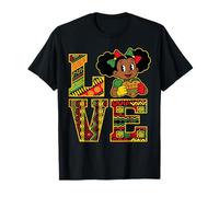 Mois de l'histoire des Noirs Amour Fille Africaine Afro T-Shirt