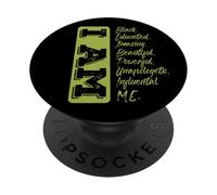 Mois De L'histoire des Noirs Je suis Forte Éduquée Fière PopSockets PopGrip Adhésif