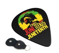 Mois de l'histoire des Noirs, Juneteenth, Freedom : lot de 6 médiators avec étui de rangement, compatibles avec guitares électriques et acoustiques, 0,71 mm