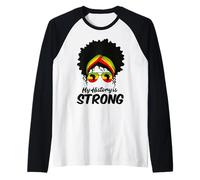 Mois de l'histoire des Noirs Mon Histoire est Une Femme Forte Manche Raglan