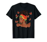 Mois de l'histoire des Noirs Papillon afro-américain Juneteenth T-Shirt