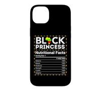 Mois de l'histoire des Noirs Princesse Afrique Faits nutritionnels Filles Coque pour iPhone 14 Plus