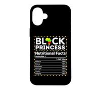 Mois de l'histoire des Noirs Princesse Afrique Faits nutritionnels Filles Coque pour iPhone 16 Plus