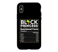 Mois de l'histoire des Noirs Princesse Afrique Faits nutritionnels Filles Coque pour iPhone X/XS