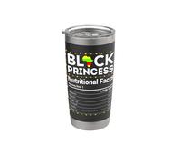 Mois de l'histoire des Noirs Princesse Afrique Faits nutritionnels Filles Gobelet isotherme en acier inoxydable double paroi