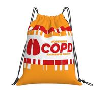 Mois De Sensibilisation À La Bpco Unisexe Sac À Dos À Cordon Léger Sac À Cordon Réglable Sacs De Sport Pour Gymnastique Piscine Yoga