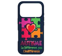 Mois de Sensibilisation à la différence d'autisme et Non à l'indifférence Coque pour iPhone 17 Pro