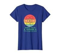 Mois de Sensibilisation à la santé mentale - Journée Mondiale de la santé mentale T-Shirt, Femme, Bleu Royal, XXL