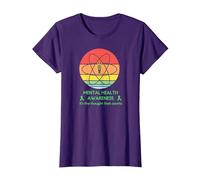 Mois de Sensibilisation à la santé mentale - Journée Mondiale de la santé mentale T-Shirt, Femme, Violet, XS