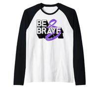 Mois de Sensibilisation à la Violence Domestique Survivor Purple Be Brave Manche Raglan