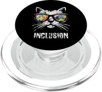 Mois de Sensibilisation à l'Autisme Vintage Chat Inclusion Maman Papa PopSockets PopGrip pour MagSafe
