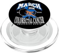 Mois de Sensibilisation au Cancer Colorectal 2026 Mars Nous portons du Bleu PopSockets PopGrip pour MagSafe
