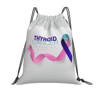Mois De Sensibilisation Au Cancer De La Thyroïde Femme Homme Sacs De Sport Réglable Sac À Dos À Cordon Pliable Sacs De Gym Pour Gymnastique Vacances Plage