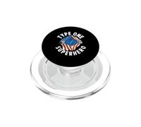 Mois de Sensibilisation au diabète de Type Un Super-héros Type 1 Diabétique PopSockets PopGrip pour MagSafe