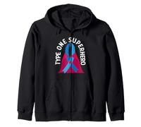 Mois de Sensibilisation au diabète de Type Un Super-héros Type 1 Diabétique Sweat à Capuche