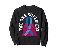 Mois de Sensibilisation au diabète de Type Un Super-héros Type 1 Diabétique Sweatshirt