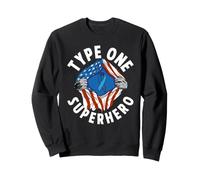 Mois de Sensibilisation au diabète de Type Un Super-héros Type 1 Diabétique Sweatshirt
