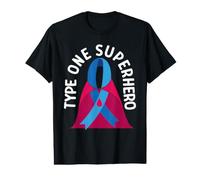 Mois de Sensibilisation au diabète de Type Un Super-héros Type 1 Diabétique T-Shirt Graphique avec Valeur