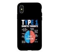 Mois de Sensibilisation au diabète diabétique de Type 1 Guerrier Coque pour iPhone X/XS