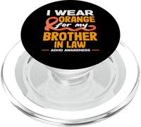 Mois de Sensibilisation au TDAH « I Wear Orange for My Brother in Law » PopSockets PopGrip pour MagSafe