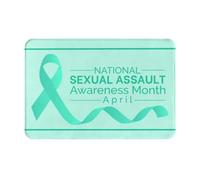 Mois De Sensibilisation Aux Agressions Sexuelles Paillasson Imperméable Tapis De Porte Résistant Paillasson Exterieur pour Accessoires Maison Balcon Douche 40 X 60Cm