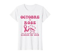 Mois d'octobre Sensibilisation au Cancer du Sein T-Shirt Graphique avec Valeur