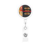 Mois du patrimoine amérindien Fierté autochtone Porte-badge rétractable Reel Clip Id Card Holder forNurse Student Office Worker