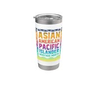 Mois du patrimoine des îles amérindiennes du Pacifique AAPI Gobelet isotherme en acier inoxydable double paroi