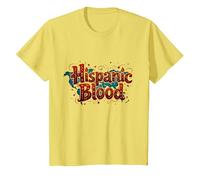 Mois du Patrimoine hispanique | Hommes | Hispanic Blood Pride T-Shirt, Enfant, Citron, 2 Ans