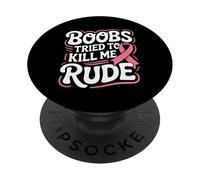 Mois du Ruban Rose pour Une survivante Amusante du Cancer du Sein PopSockets PopGrip Adhésif