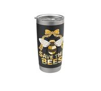 Mois national du miel Save the Bees Month Gobelet isotherme en acier inoxydable double paroi