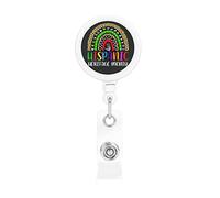 Mois national du patrimoine hispanique Arc-en-ciel Drapeaux de tous les pays Porte-badge rétractable Reel Clip Id Card Holder forNurse Student Office Worker