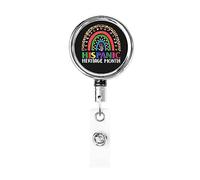 Mois national du patrimoine hispanique Arc-en-ciel Drapeaux de tous les pays Porte-badge rétractable Reel Clip Id Card Holder forNurse Student Office Worker
