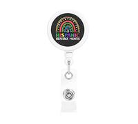 Mois national du patrimoine hispanique Arc-en-ciel Drapeaux de tous les pays Porte-badge rétractable Reel Clip Id Card Holder forNurse Student Office Worker