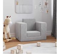 Mois noir""Canapé-lit Convertible Scandinave - Fauteuil long/Sofa pour enfants Gris clair Peluche douce FR25_89154917