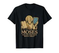 Moïse First Man with a Tablet Bible Tech Graphic T-Shirt
