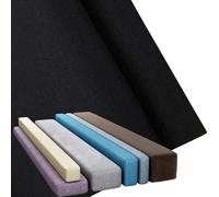 moismk Housse de Coussin De Remplissage D'espace De Lit, Couverture Comble l'espace De Lit pour Matelas De Pont De Lit, Taie d'oreiller en Lin avec Fermeture éclair(Noir,140x10x15cm)