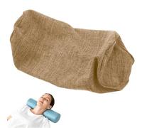 moismk Housses de Coussin Cylindriques en Lin Doux avec Fermeture Éclair Dissimulée, Taies d'oreiller Cervicales Amovibles et Lavables, Taie Uniquement Personnalisables(Kaki,120x15cm)