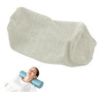 moismk Housses de Coussin Cylindriques en Lin Doux avec Fermeture Éclair Dissimulée, Taies d'oreiller Cervicales Amovibles et Lavables, Taie Uniquement Personnalisables(Beige,120x12cm)