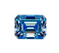 Moissanite en vrac, Collier et boucles d'oreilles en moissanite taille émeraude, couleur VVS1, matériaux principaux(GRA-5x7mm-1.0ct)