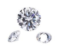 Moissanite Forever One White D Color VVS1 Pierre de moissanite ronde avec certificat GRA Excellente coupe, 8.0mm 2.0ct